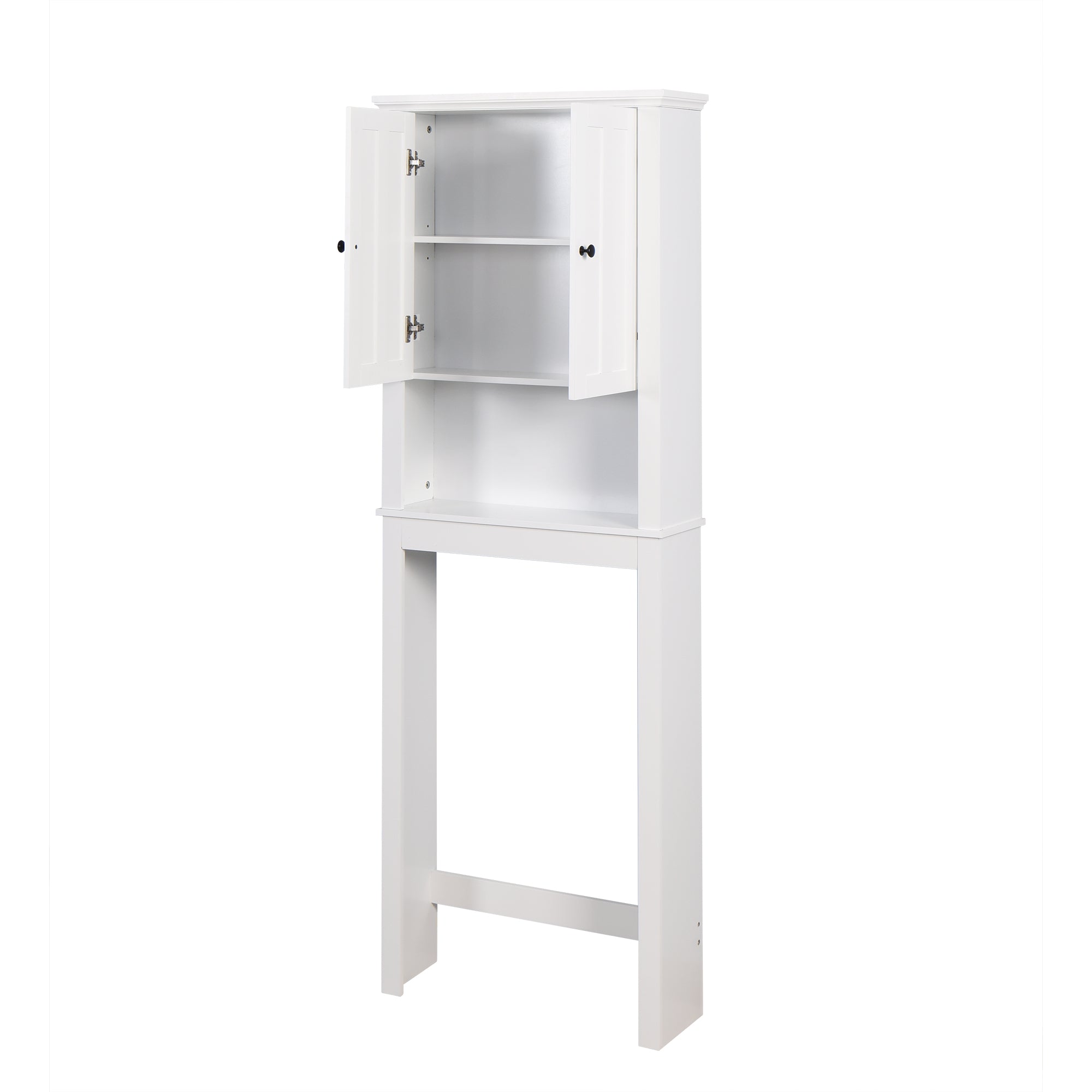 Bathroom Wooden Storage Cabinet Over-The-Toilet Space Saver with a Adjustable Shelf