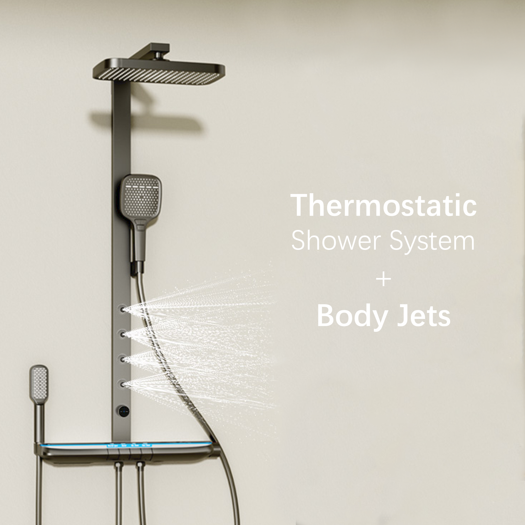 S9max  hot and cold bathroom shower system thermostatic Shower System Body Jets